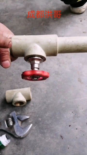 装水管的小窍门,截止阀取下阀芯刚好能装上一个2o的水龙头