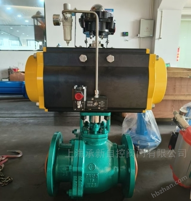 Q641F46-16P DN20 不锈钢衬氟气动防爆球阀